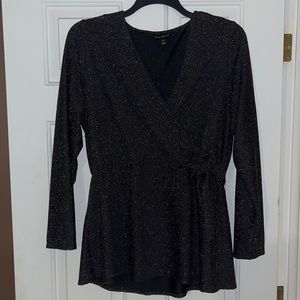 Shimmer wrap top